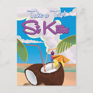 Carte Postale Affiche de voyage de St Kitts Vacances