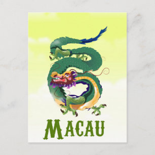 Carte Postale Affiche de voyage de style vintage Macao Chine