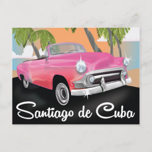 Carte Postale Affiche de voyage de vacances vintage à Santiago d