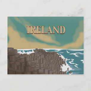 Carte Postale Affiche de voyage des géants irlandais Causeway