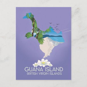 Carte Postale Affiche de voyage des îles Vierges britanniques de