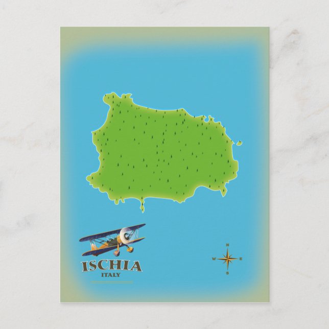 Carte Postale Affiche de voyage d'Ischia Italie (Devant)