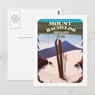 Carte Postale Affiche de voyage du Mont Bachelor Oregon