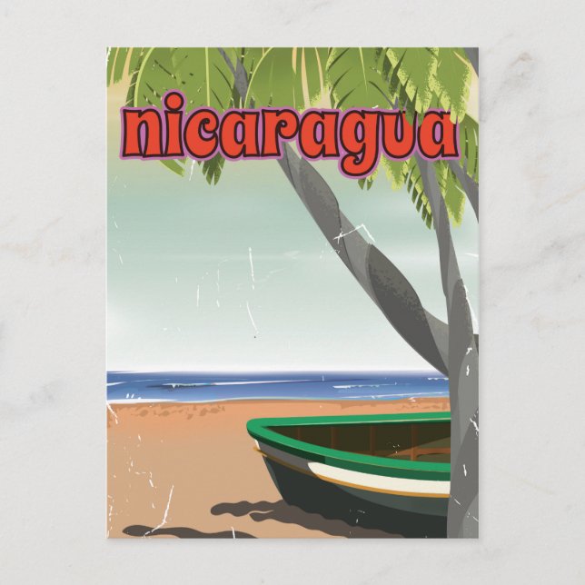 Carte Postale Affiche de voyage du Nicaragua. (Devant)