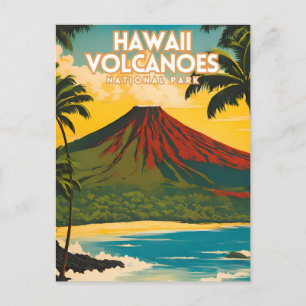 Carte Postale Affiche de voyage du Parc national des volcans d'H