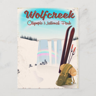 Carte Postale Affiche de voyage du parc national olympique Wolf