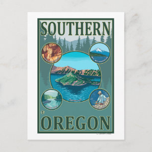 Carte Postale Affiche de voyage du sud de l'OregonScène