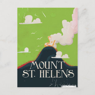 Carte Postale Affiche de voyage du volcan du Mont Sainte-Hélène