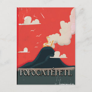 Carte Postale Affiche de voyage du volcan Popocatépetl
