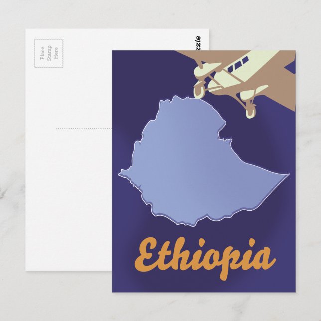 Carte Postale Affiche de voyage en Éthiopie (Devant / Derrière)