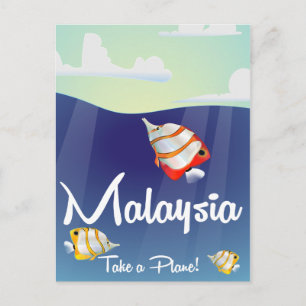 Carte Postale Affiche de voyage en Malaisie