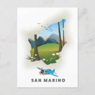 Carte Postale Affiche de voyage illustrée de Saint-Marin.