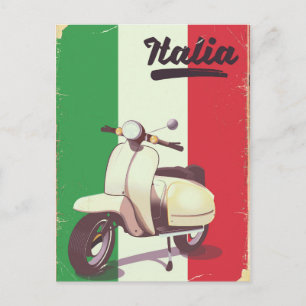 Carte Postale Affiche de voyage Italia Scooter Vintage
