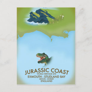 Carte Postale Affiche de voyage Jurassic Coast Angleterre côte s