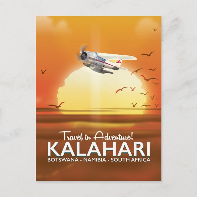 Carte Postale affiche de voyage Kalahari Desert Adventure (Devant)