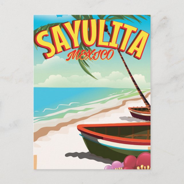 Carte Postale Affiche de voyage mexicaine Sayulita (Devant)