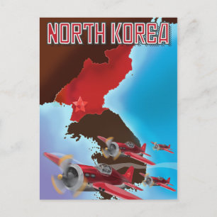 Carte Postale Affiche de voyage North Korea Vintage.