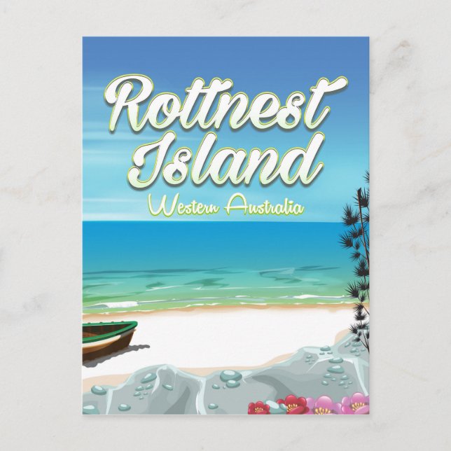 Carte Postale Affiche de voyage océanique de Rottnest Island Aus (Devant)