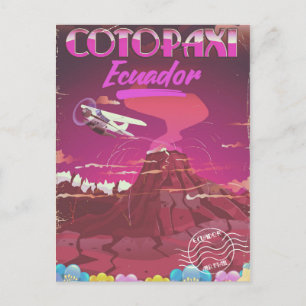 Carte Postale Affiche de voyage par AVION Cotopaxi ,Équateur