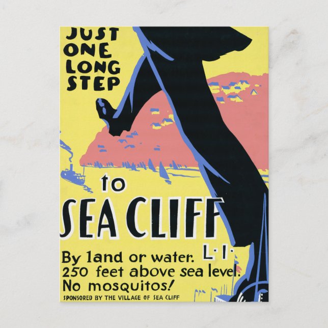 Carte Postale Affiche de voyage Promotion Sea Cliff, Long Island (Devant)