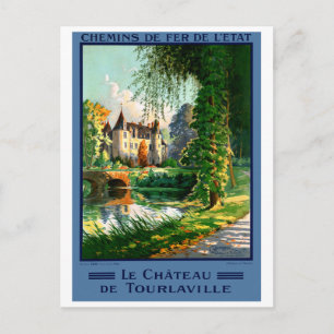 Carte Postale Affiche de voyage rétorée Tourlaville France