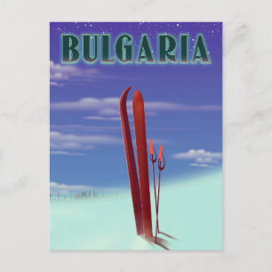 Carte Postale Affiche de voyage ski en Bulgarie