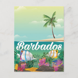 Carte Postale Affiche de voyage sous-marin de la Barbade