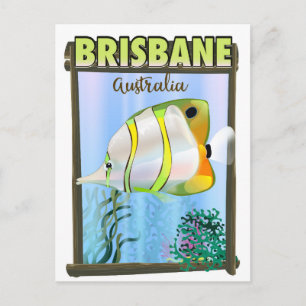 Carte Postale Affiche de voyage tropicale de Brisbane Australie