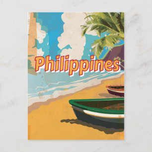 Carte Postale Affiche de voyage Vintage aux Philippines