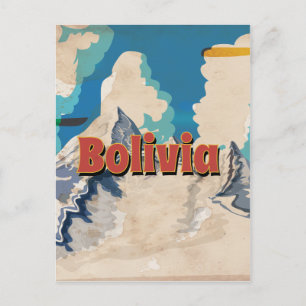 Carte Postale Affiche de voyage vintage Bolivie