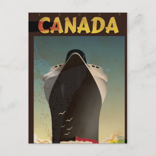 Carte Postale Affiche de voyage vintage Canada Liner