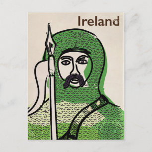 Carte Postale Affiche de voyage vintage chevalier Irlande