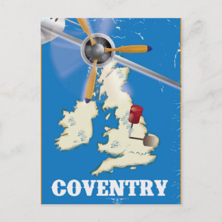 Carte Postale Affiche de voyage vintage de Coventry