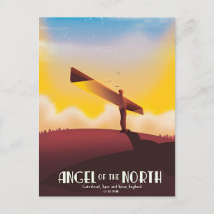Carte Postale Affiche de voyage vintage de l'ange du Nord.