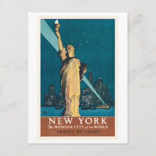 Carte Postale Affiche de voyage vintage de New York