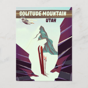 Carte Postale Affiche de voyage vintage de Solitude Mountain Uta