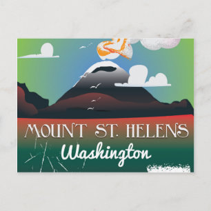 Carte Postale Affiche de voyage vintage du Mont St. Helens.