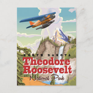 Carte Postale Affiche de voyage vintage du parc Theodore Rooseve