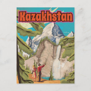 Carte Postale Affiche de voyage vintage Kazakhstan