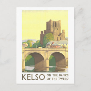 Carte Postale Affiche de voyage vintage Kelso Écosse
