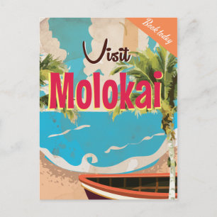 Carte Postale Affiche de voyage vintage Molokai