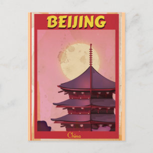 Carte Postale Affiche de voyage vintage Pékin Chine