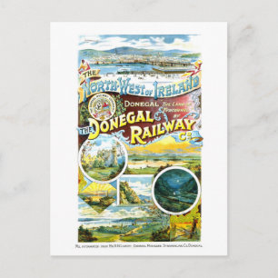 Carte Postale Affiche de voyage vintage pour Donegal Railway Co.