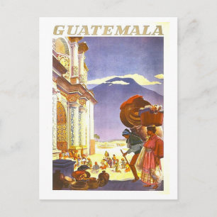 Carte Postale Affiche de voyage vintage pour le Guatemala
