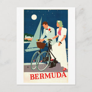 Carte Postale Affiche de voyage vintage pour les Bermudes
