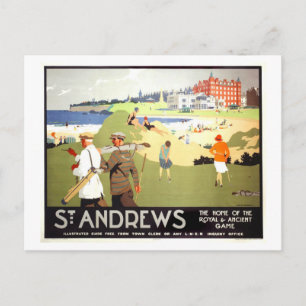 Carte Postale Affiche de voyage vintage St. Andrews Écosse