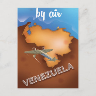 Carte Postale affiche de voyage vintage vénézuéla
