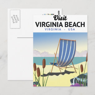 Carte Postale affiche de voyage Virginia Beach Virginia USA
