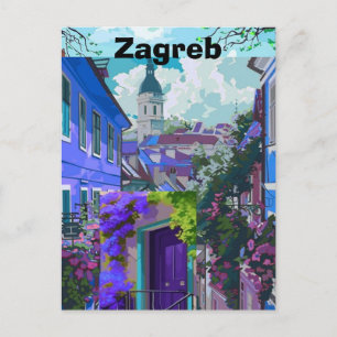 Carte Postale Affiche de voyage Zagreb Croatie Impression numéri