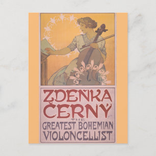 Carte Postale Affiche de Zdenka Cerny par Alphonse Mucha